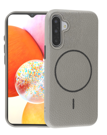 Magnetic Leather Soft Cases - TITANIUM GRAY for Galaxy A17 (Only Ground Shipping)