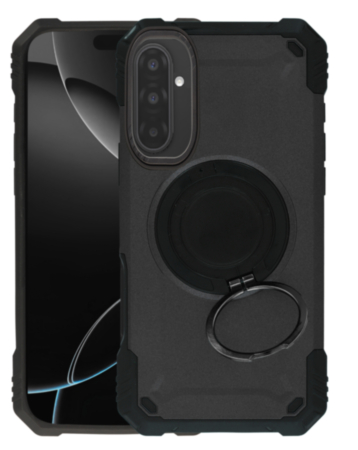 Hybrid Tuff Case with Magnetic Kickstand (BLACK) for Galaxy A17 (Only Ground Shipping)
