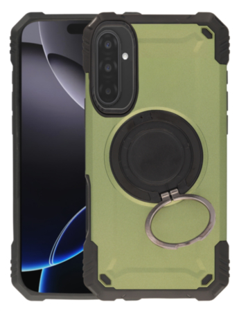 Hybrid Tuff Case with Magnetic Kickstand (ARMY GREEN) for Galaxy A17 (Only Ground Shipping)