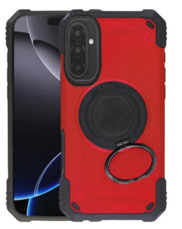 Hybrid Tuff Case with Magnetic Kickstand (RED) for Galaxy A17 (Only Ground Shipping)
