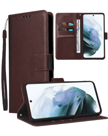 Galaxy A25 5G Leather Wallet Case with Card Slot - BROWN (Only Ground Shipping)