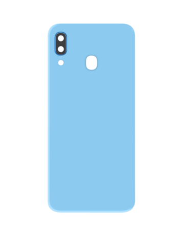 Back Glass with Camera Lens and Adhesive for Galaxy A30 (A305 / 2019) (NO LOGO) (BLUE)