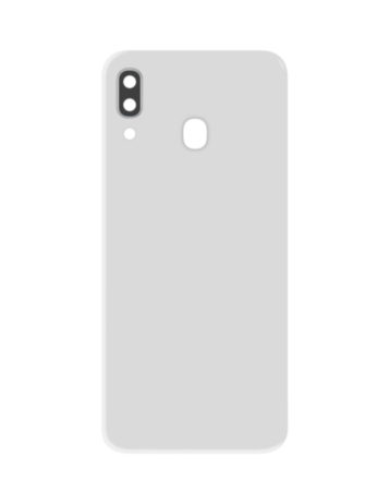 Back Glass with Camera Lens and Adhesive for Galaxy A30 (A305 / 2019) (NO LOGO) (WHITE)