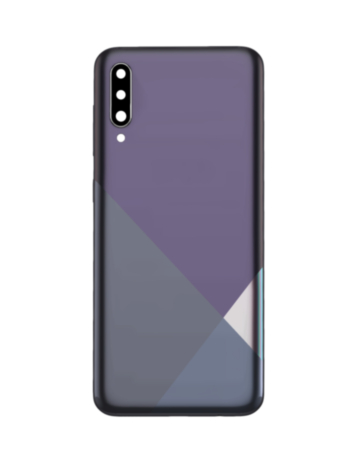Back Glass with Camera Lens and Adhesive for Galaxy A30S (A307 / 2019) (NO LOGO) (PRISM CRUSH BLACK)