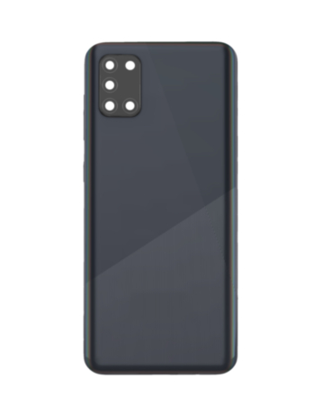 Back Glass with Camera Lens and Adhesive for Galaxy A31 (A315 / 2020) (NO LOGO) (PRISM CRUSH BLACK)