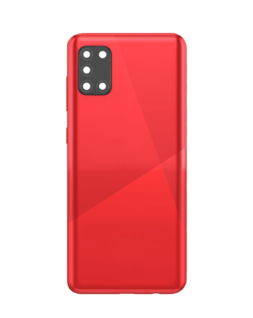 Back Glass with Camera Lens and Adhesive for Galaxy A31 (A315 / 2020) (NO LOGO) (PRISM CRUSH RED)