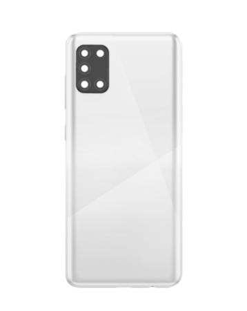 Back Glass with Camera Lens and Adhesive for Galaxy A31 (A315 / 2020) (NO LOGO) (PRISM CRUSH WHITE)