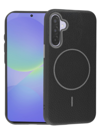 Magnetic Leather Soft Cases (BLACK) for Galaxy A36 (Only Ground Shipping)
