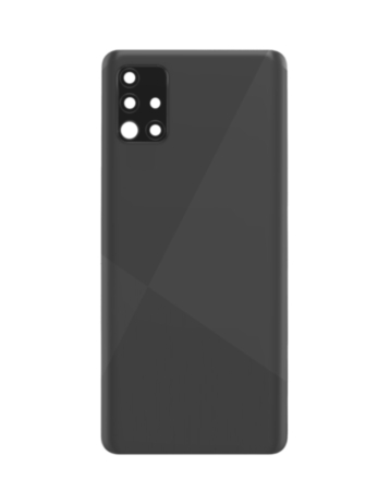 Back Glass with Camera Lens and Adhesive for Galaxy A51 5G (A516 / 2020) (NO LOGO) (PRISM CUBE BLACK)