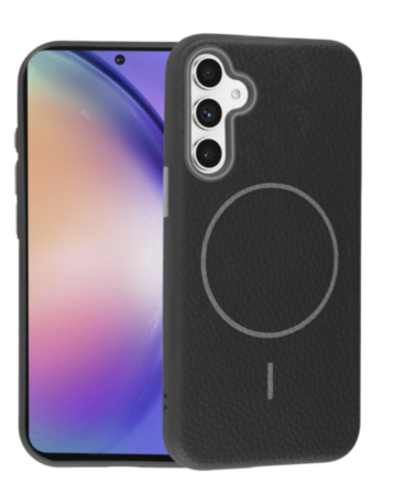 Magnetic Leather Soft Cases (BLACK) for Galaxy A54 (Only Ground Shipping)