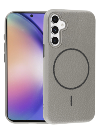 Magnetic Leather Soft Cases (TIT GRAY) for Galaxy A54 (Only Ground Shipping)