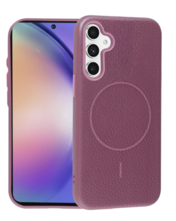 Magnetic Leather Soft Cases (SUNSET PURPLE) for Galaxy A54 (Only Ground Shipping)