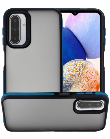Matte Silicone Frame Shockproof Case - BLUE for Galaxy A57 (Only Ground Shipping)