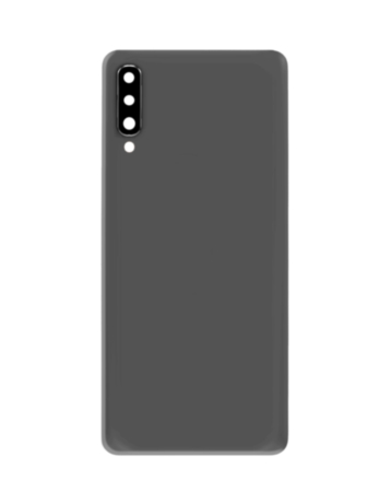 Back Glass with Camera Lens and Adhesive for Galaxy A70 (A705 / 2019) (NO LOGO) (BLACK)