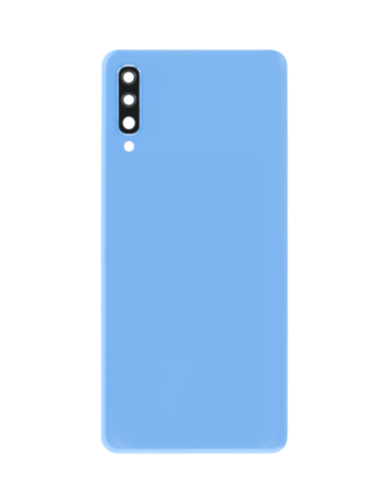 Back Glass with Camera Lens and Adhesive for Galaxy A70 (A705 / 2019) (NO LOGO) (BLUE)