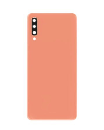 Back Glass with Camera Lens and Adhesive for Galaxy A70 (A705 / 2019) (NO LOGO) (CORAL)