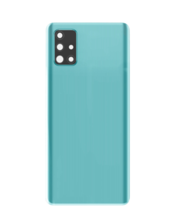 Back Glass with Camera Lens and Adhesive for Galaxy A71 (A715 / 2020) (NO LOGO) (PRISM CRUSH BLUE)
