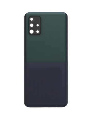 Back Glass with Camera Lens and Adhesive for Galaxy A71 5G (A716 / 2020) (NO LOGO) (PRISM CUBE BLACK)