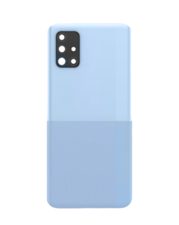 Back Glass with Camera Lens and Adhesive for Galaxy A71 5G (A716 / 2020) (NO LOGO) (PRISM CUBE BLUE)