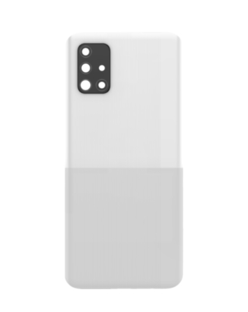 Back Glass with Camera Lens and Adhesive for Galaxy A71 5G (A716 / 2020) (NO LOGO) (PRISM CUBE SILVER)