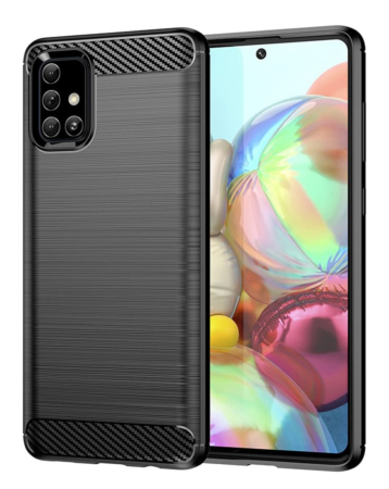 Flexible TPU Rubber Case - BLACK for Galaxy A71 UW (Only Ground Shipping)