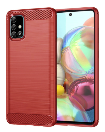 Flexible TPU Rubber Case - RED for Galaxy A71 UW (Only Ground Shipping)