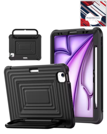 SoftShield Tablet Case with Handle Stand (BLACK) for iPad Air 4 / Air 5 / Pro 11 (1st / 2nd / 3rd / 4th) (Only Ground Shipping)