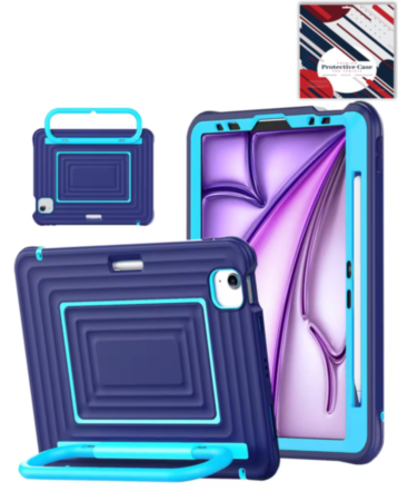 SoftShield Tablet Case with Handle Stand (DARK BLUE) for iPad Air 4 / Air 5 / Pro 11 (1st / 2nd / 3rd / 4th) (Only Ground Shipping)