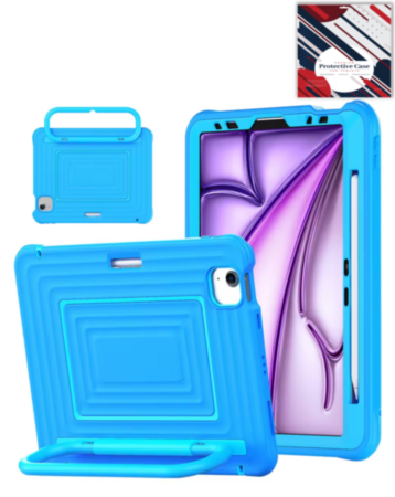 SoftShield Tablet Case with Handle Stand (LIGHT BLUE) for iPad Air 4 / Air 5 / Pro 11 (1st / 2nd / 3rd / 4th) (Only Ground Shipping)