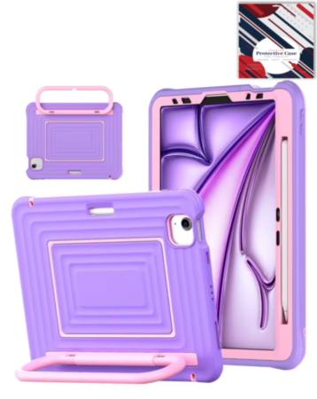 SoftShield Tablet Case with Handle Stand (PURPLE) for iPad Air 4 / Air 5 / Pro 11 (1st / 2nd / 3rd / 4th) (Only Ground Shipping)