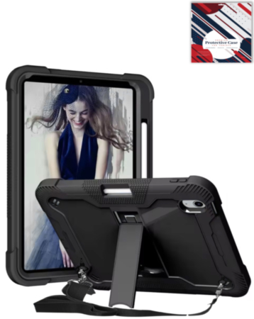 TriShield Tablet Case with Kickstand (BLACK) for iPad Air 4 / Air 5 / Pro 11 (1st / 2nd / 3rd / 4th) (Only Ground Shipping)