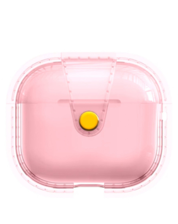 Soft Silicone Transparent Case (PINK) for AirPods 1/2 (Only Ground Shipping)