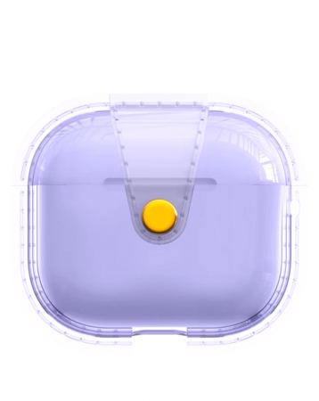 Soft Silicone Transparent Case - PURPLE for Airpods 4th Gen (Only Ground Shipping)