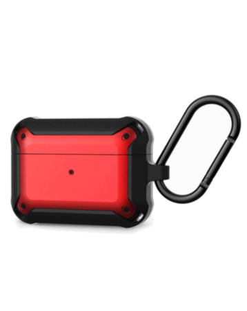 AirPods Pro (1st / 2nd Gen) ShockProof TPU+PC Case - BLACK & RED (Only Ground Shipping)