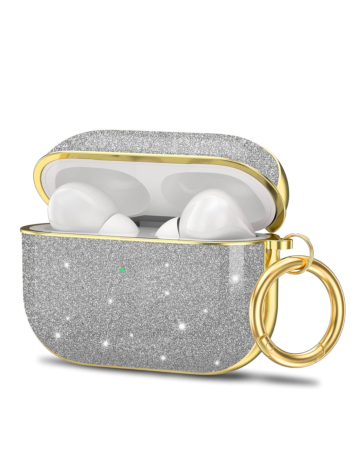 New Stone Design Case - SILVER for AirPods Pro (1st / 2nd Gen) / Airpods 4th Gen (Only Ground Shipping)