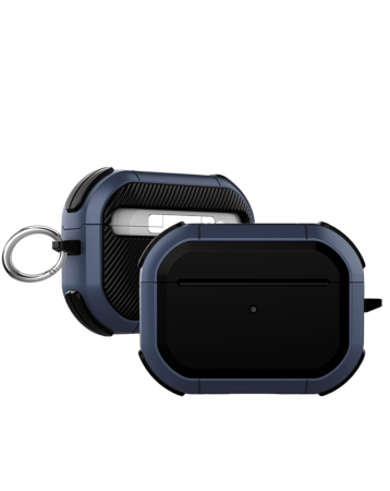 AirPods Pro 3 Rugged Armor with Keychain Case - DARK BLUE (Only Ground Shipping)
