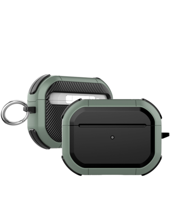AirPods Pro 3 Rugged Armor with Keychain Case - GREEN (Only Ground Shipping)