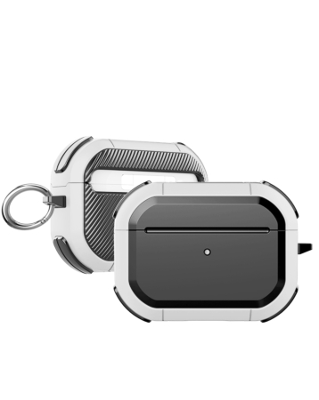 AirPods Pro 3 Rugged Armor with Keychain Case - WHITE (Only Ground Shipping)