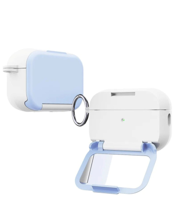 Creative Makeup Mirror Stand Holder Case  - BLUE for AirPods Pro 3 (Only Ground Shipping)