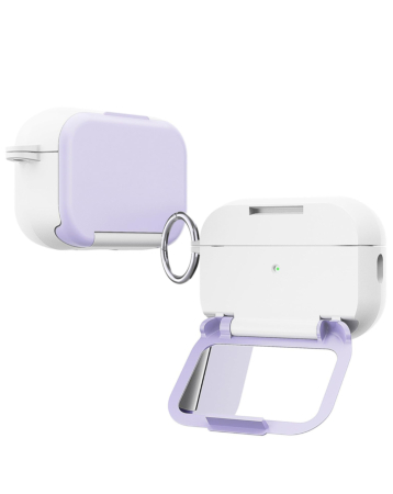 Creative Makeup Mirror Stand Holder Case  - LIGHT PURPLE for AirPods Pro 3 (Only Ground Shipping)