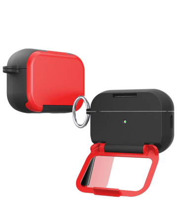 Creative Makeup Mirror Stand Holder Case  - RED for AirPods Pro 3 (Only Ground Shipping)