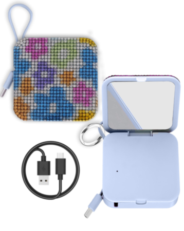 Bytech Whimsy Bling Power Bank (4000 mAh) (BLUE) (Only Ground Shipping)