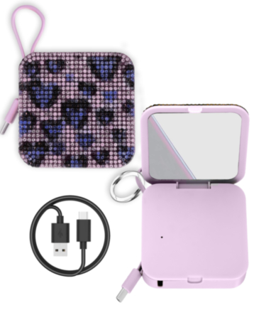 Bytech Whimsy Bling Power Bank (4000 mAh) (LIGHT PURPLE) (Only Ground Shipping)