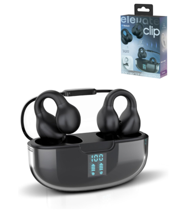 ELEVATE CLIP Open Ear True Wireless Earbuds - BLACK (Only Ground Shipping)