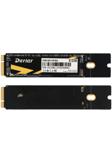 Derlar Series 2 NVMe PCIe 3.0 SSD (512GB) for MacBook Air 11" & 13" A1465 A1466 (2012) / Pro 13" & 15" Retina (2012 - 2013)