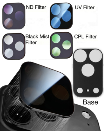 Magnetic Phone Camera Filter Kit with ND UV CPL Black Mist Filters for iPhone 17 Pro (BLACK) (Only Ground Shipping)