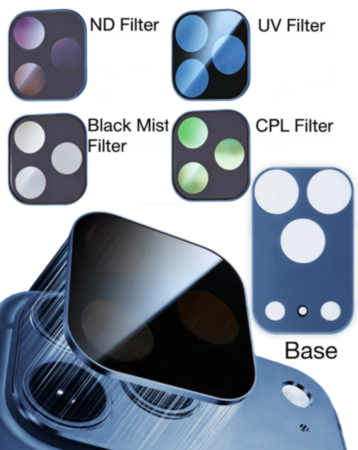Magnetic Phone Camera Filter Kit with ND UV CPL Black Mist Filters for iPhone 17 Pro (DEEP BLUE) (Only Ground Shipping)