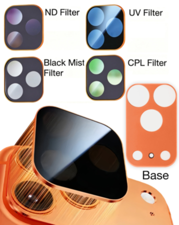 Magnetic Phone Camera Filter Kit with ND UV CPL Black Mist Filters for iPhone 17 Pro (COSMIC ORANGE) (Only Ground Shipping)