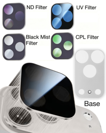 Magnetic Phone Camera Filter Kit with ND UV CPL Black Mist Filters for iPhone 17 Pro Max (SILVER) (Only Ground Shipping)