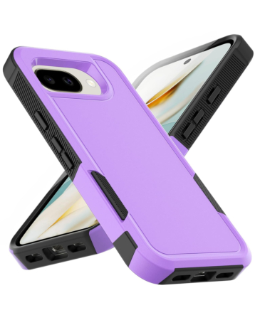 Dual Layers Shockproof Strong Case  w/Ring for Google Pixel 10A (PURPLE) (Only Ground Shipping)